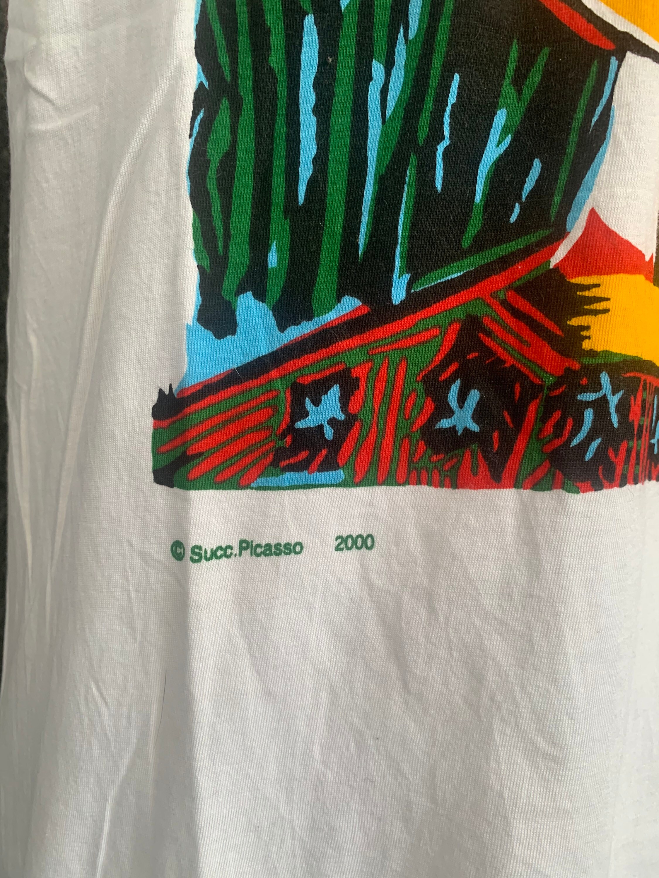Vintage 90s Pablo Picasso Art T Shirt Multicolor / Vincent Vintage 90s Pablo Picasso Art T Shirt Multicolor / Vincent
