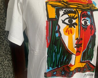 Vintage 90s Pablo Picasso Art T-shirt, Multicolor, Size M - Etsy