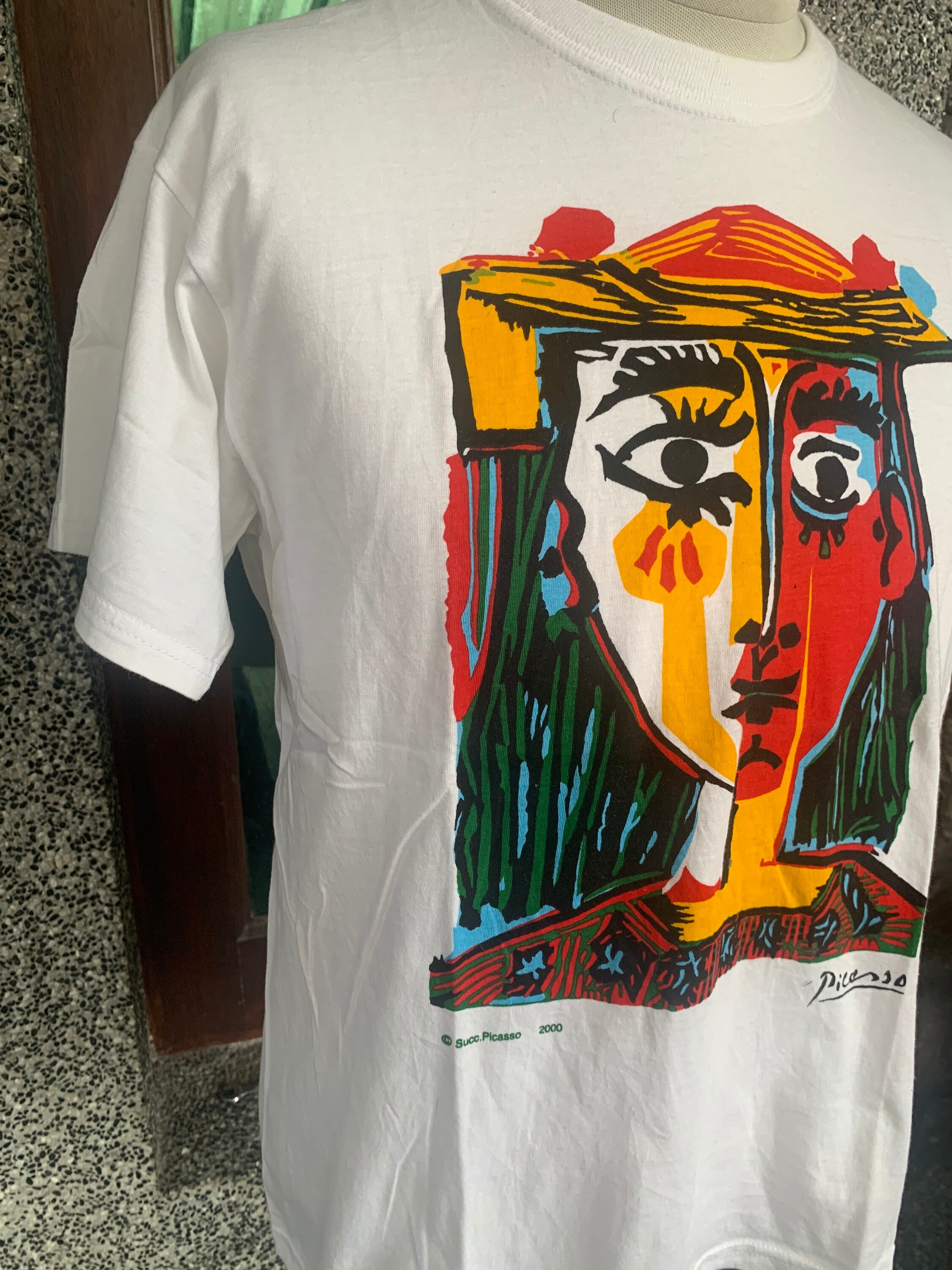 Vintage 90s Pablo Picasso Art T Shirt Multicolor / Vincent