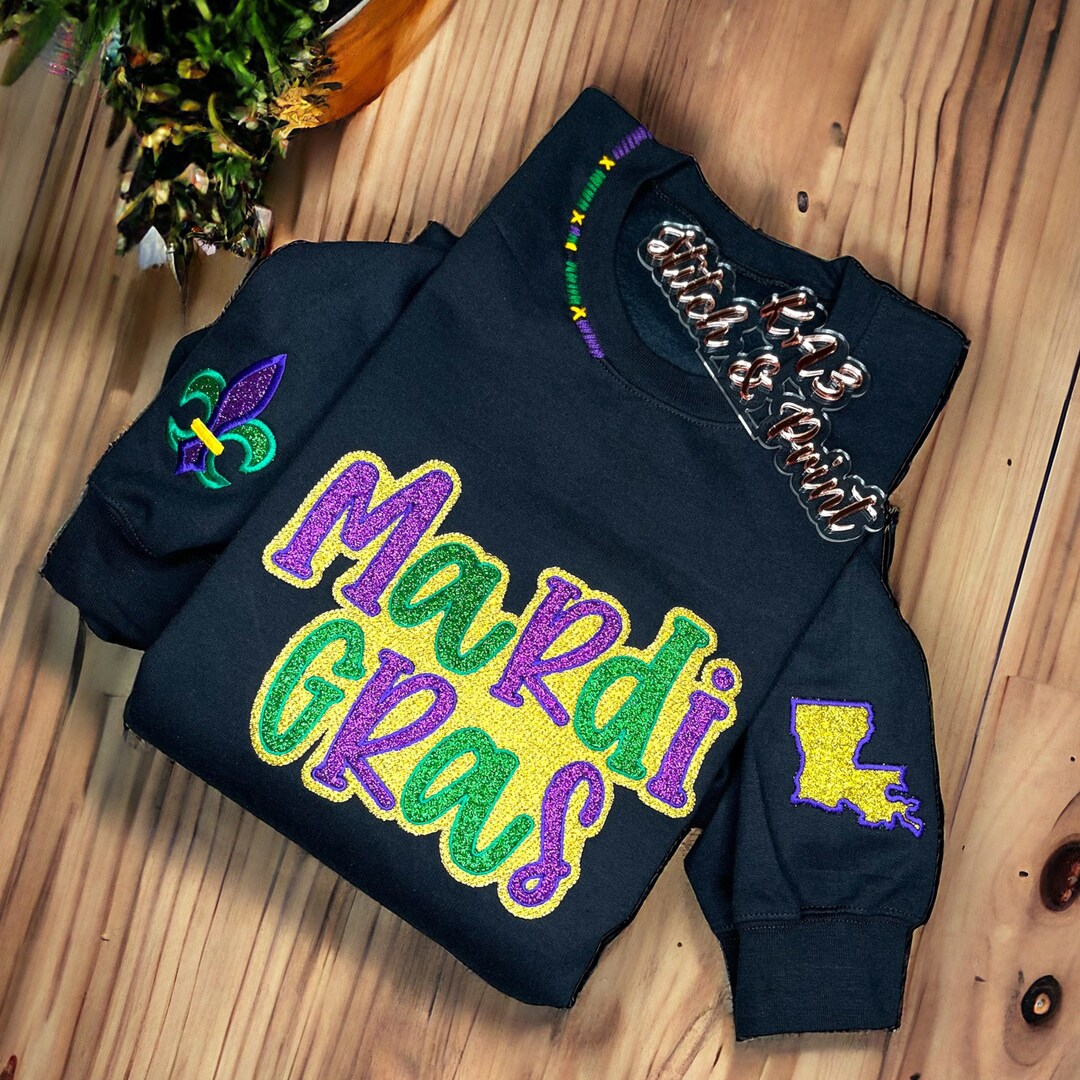 mardi gras pullover