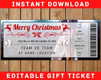 fake baseball ticket etsy