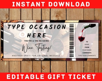 Winery Gift Card - Etsy