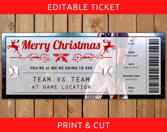 fake baseball ticket etsy