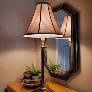 Antique Solid Brass Console Lamp with Shade