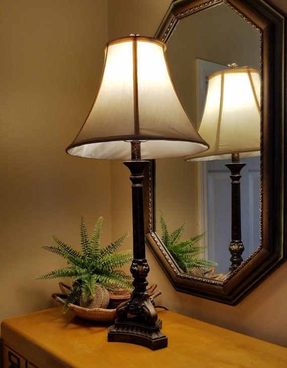 Bronze candlestick lamp deals