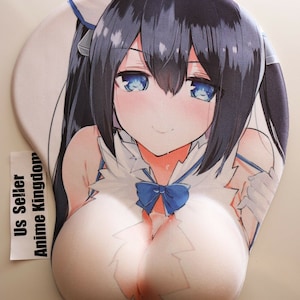 Anime Custom 3D Mouse Pad Non-slip USA Seller Exclusive Sexy Hot Anime Girl 3D Gaming Mouse Pad Oppai Wrist Support Rest #31