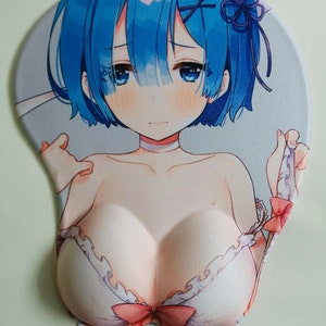 Anime Custom 3D Mouse Pad Non-slip USA Seller Exclusive Sexy Hot Anime Girl 3D Gaming Mouse Pad Oppai Wrist Support Rest #78