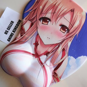 Anime Custom 3D Mouse Pad Non-slip USA Seller Exclusive Sexy Hot Anime Girl 3D Gaming Mouse Pad Oppai Wrist Support Rest #20