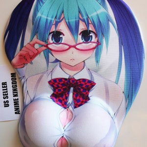 Anime Custom 3D Mouse Pad Non-slip USA Seller Exclusive Sexy Hot Anime Girl 3D Gaming Mouse Pad Oppai Wrist Support Rest  #10