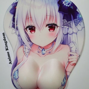 Anime Custom 3D Mouse Pad Non-slip USA Seller Exclusive Sexy Hot Anime Girl 3D Gaming Mouse Pad Oppai Wrist Support Rest Mitsuba Choco #67