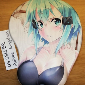 Anime Custom 3D Mouse Pad Non-slip USA Seller Exclusive Sexy Hot Anime Girl 3D Gaming Mouse Pad Oppai Wrist Support Rest #42