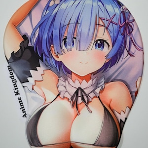 Anime Custom 3D Mouse Pad Non-slip USA Seller Exclusive Sexy Hot Anime Girl 3D Gaming Mouse Pad Oppai Wrist Support Rest #68