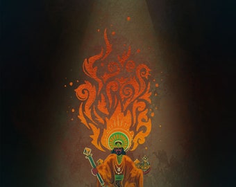 Green Knight Digital Print 1