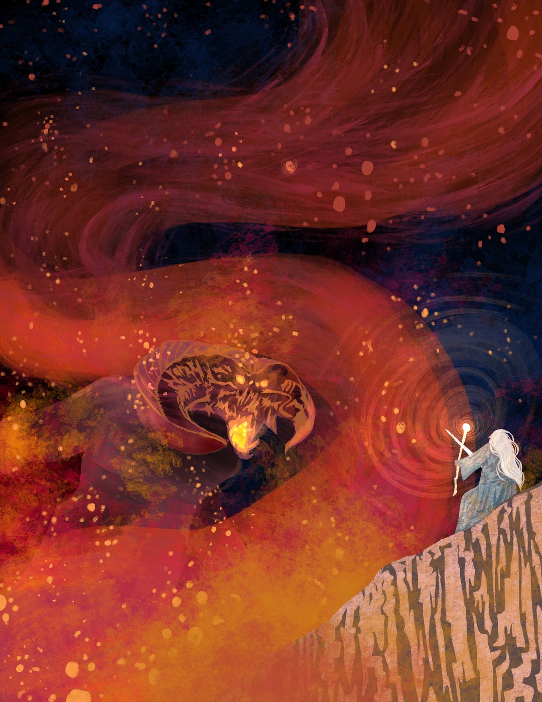Gandalf and Balrog Print - Etsy