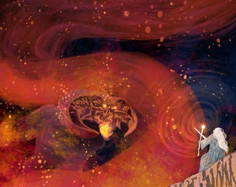 Gandalf en Balrog afdrukken