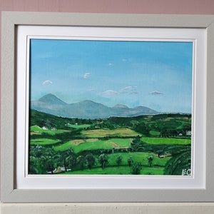 Mourne mountains scene - acrylic painting