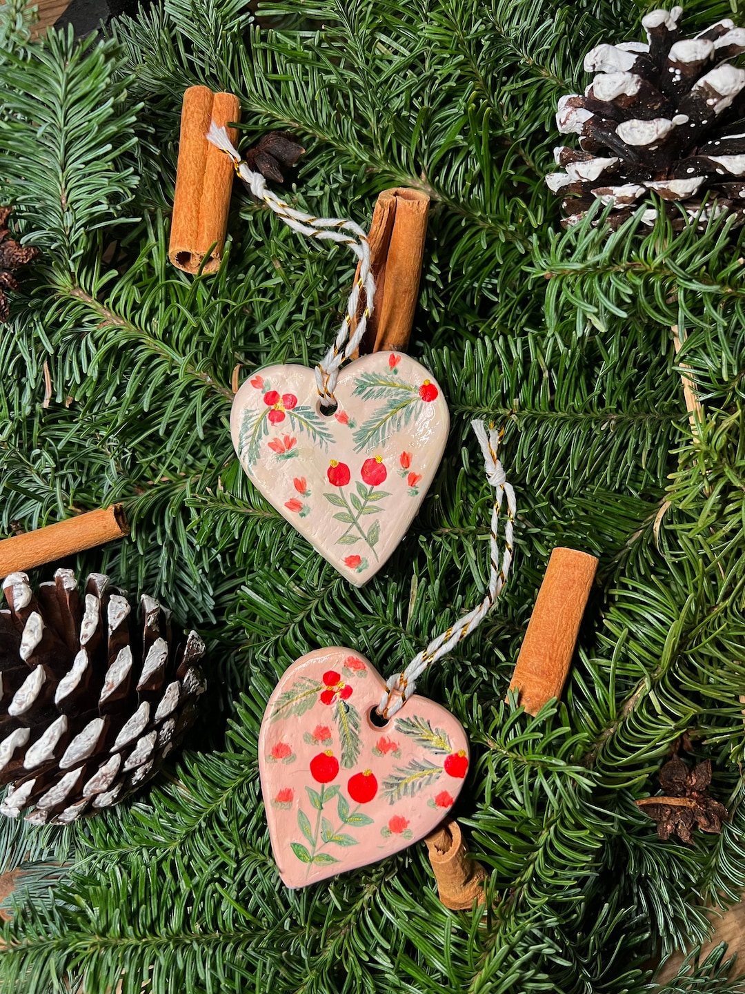 Handmade Christmas Tree Decorations & Ornaments Hand Painted Etsy
