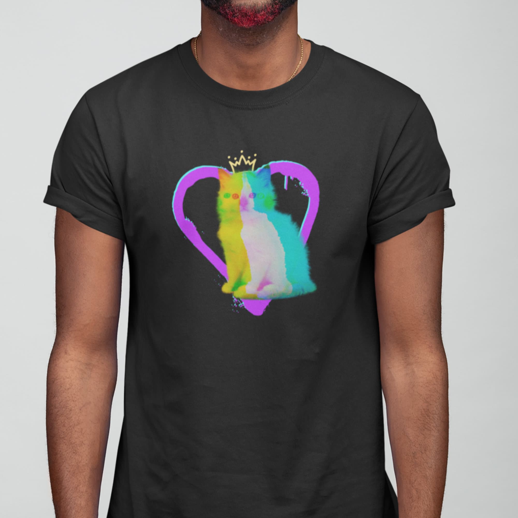 Neon Cat Unisex Jersey Short Sleeve Tee 