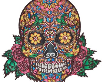 Jigsaw Puzzle 4000 Pieces Wooden Puzzle Toy Skull Girl Large Wooden Puzzle Unique Home Decorations and Gifts Jigsaw Puzzle 4000 Pieces Wooden Puzzle Toy Skull Girl Large Wooden Puzzle Unique Home Decorations and Gifts