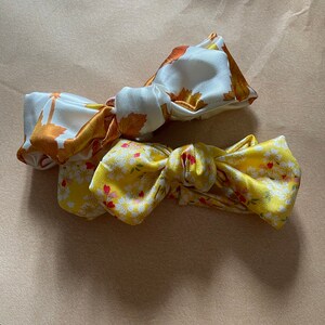 Handmade baby satin adjustable bow headband