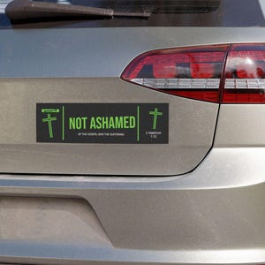Magnete cristiano per auto, Romani 1:16, adesivo della fede