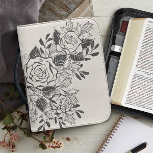 Sac bible personnalisé papillon sable - Idée cadeau élégante : protège votre bible avec des compartiments à l'intérieur