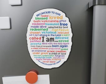Christian Affirmation Magnet: Colorful Faith-Based Gift