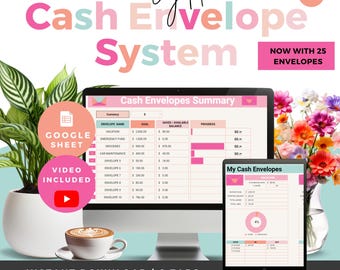 Digital Cash Envelope System, Budget Planner Spreadsheet (Google Sheets)