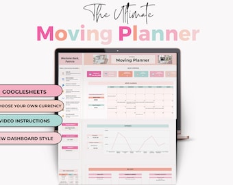 Moving Planner Google Sheets, Relocation Budget Tracker, New Home Checklist, Organize Your Move