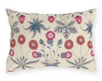 Coussins d'extérieur William Morris « Daisy » imperméables - oreillers lombaires originaux Morris Art imperméables aux UV - cadeau de fleur de naissance d'avril pour un anniversaire