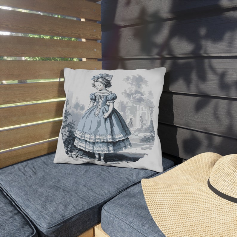 Waterproof Toile De Jouy Outdoor Pillow image 6