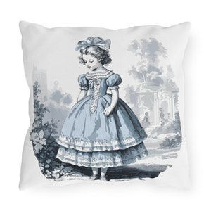 Waterproof Toile De Jouy Outdoor Pillow image 2