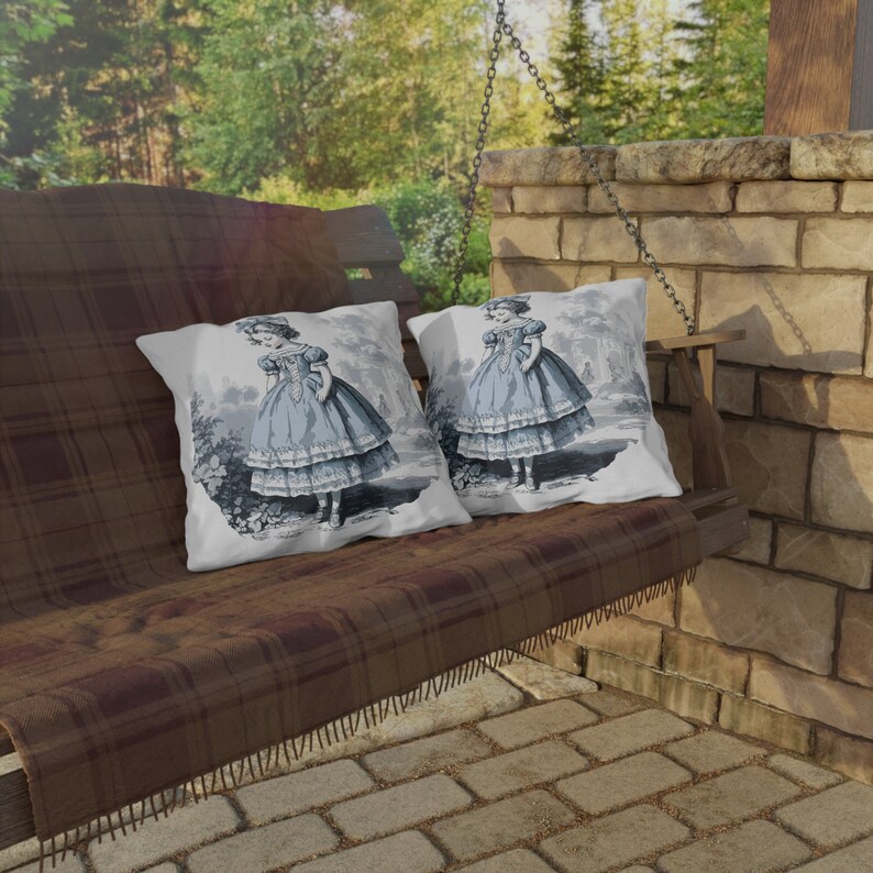 Waterproof Toile De Jouy Outdoor Pillow image 5