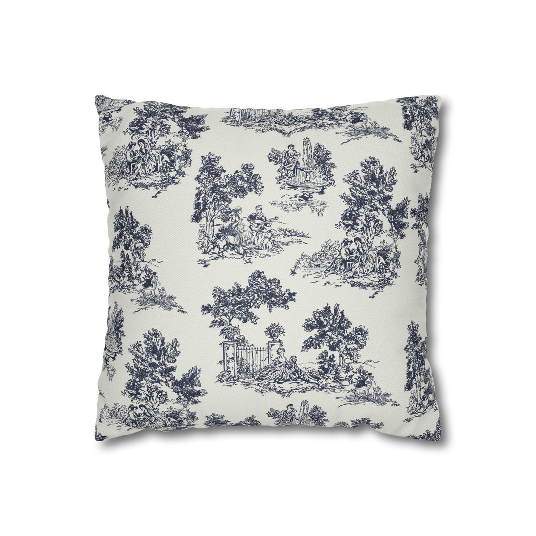 Black Toile De Jouy Pillow Case Vintage French Toile De Jouy Etsy