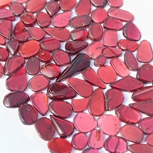 Genuine Garnet Slice Natural Garnet Polished Clean Slice Best Quality Red Color Slices, Size - 10mm to 19mm,  Good Quality Slice Birthstone.