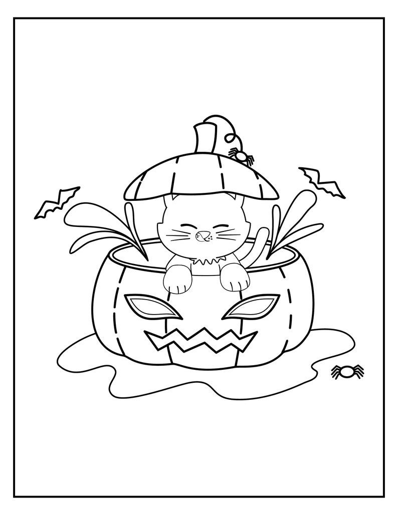 Halloween Coloring Pages Etsy