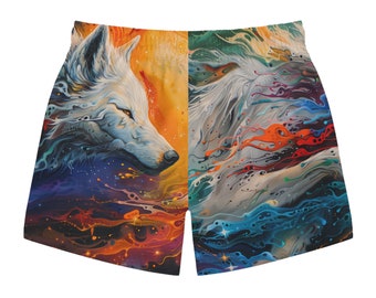 White Wolf Swim Trunks (AOP)