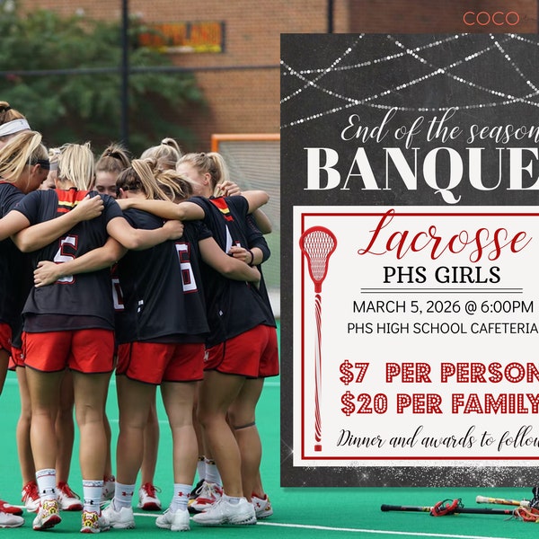 Lacrosse Banquet Invitation Etsy Australia