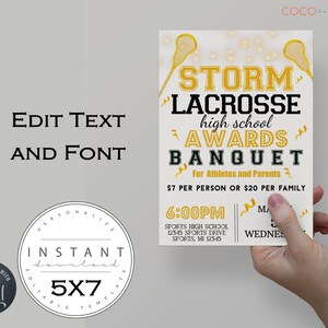 Lacrosse Banquet Template Lacrosse Awards End of Season Ceremony Team ...
