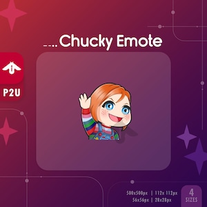 DBD Chucky Hey Emote | Streamer Emote | Horror Emote for Twitch and Discord