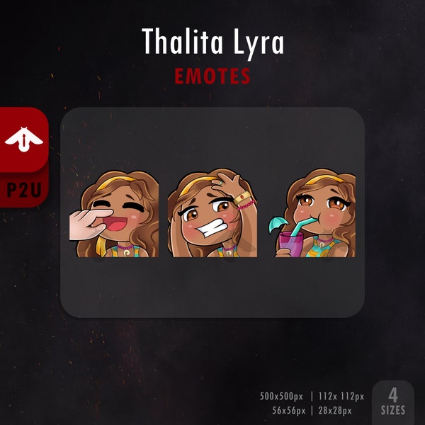 Dead by Daylight Thalita Lyra 3 Pack Emote Set for Twitch/YouTube/Discord