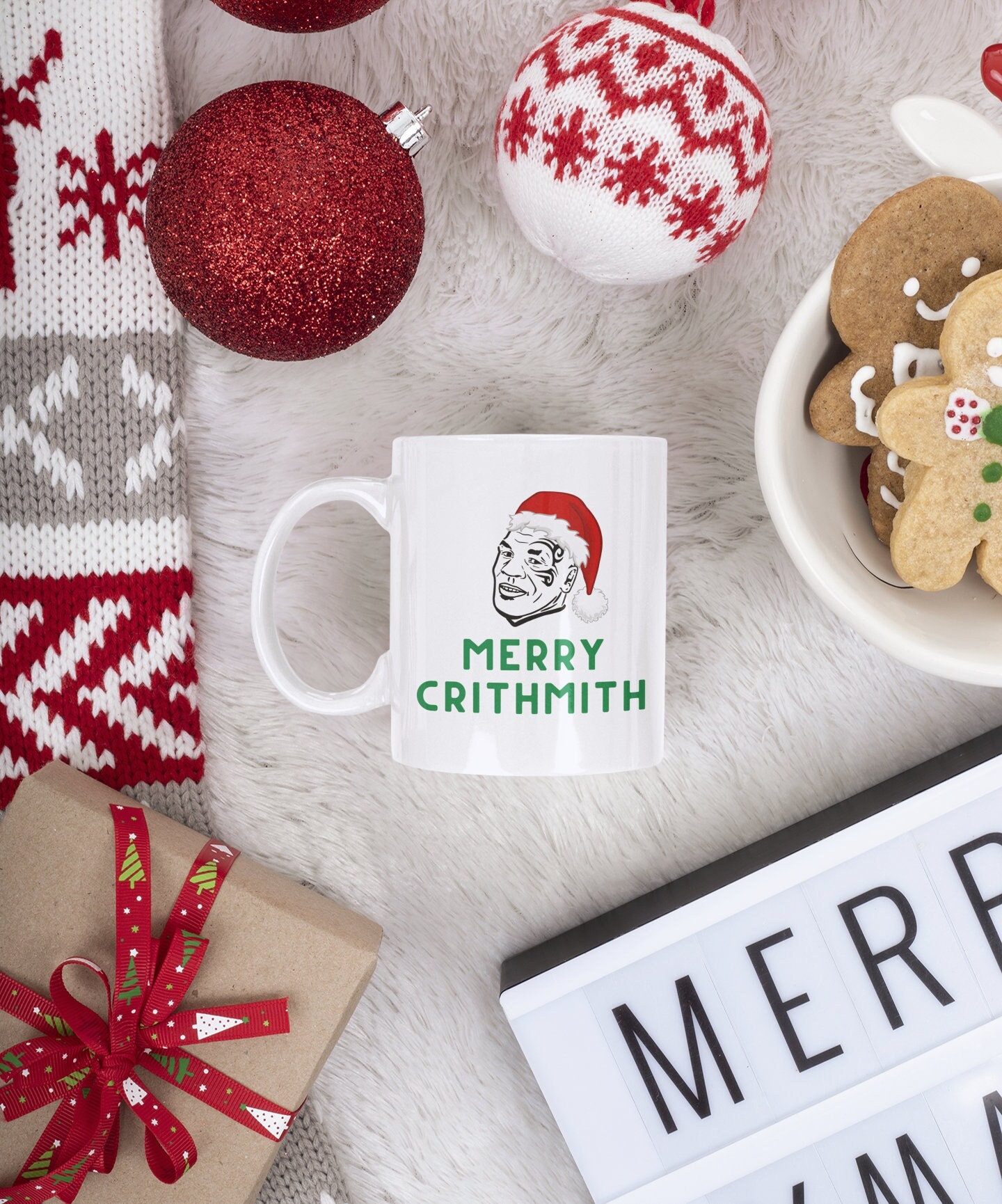 Merry Chrithmith Mike Tyson Funny Coffee Mug Merry Chrithmith Mike Tyson Funny Coffee Mug