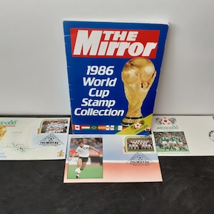1986 World Cup Stamp Collection (The Mirror Booklet) plus 3 First day covers