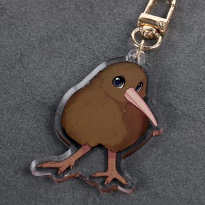 Kiwi Bird Acrylic Charm - Animal Keychain
