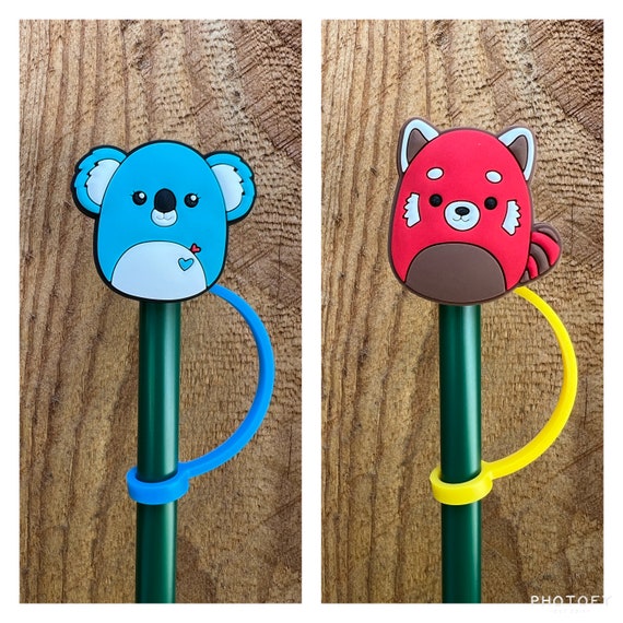 Squish Straw Toppers 2 Stanley Straw Topper Stanley Cup Accessory Straw  Cover Koala Red Panda 