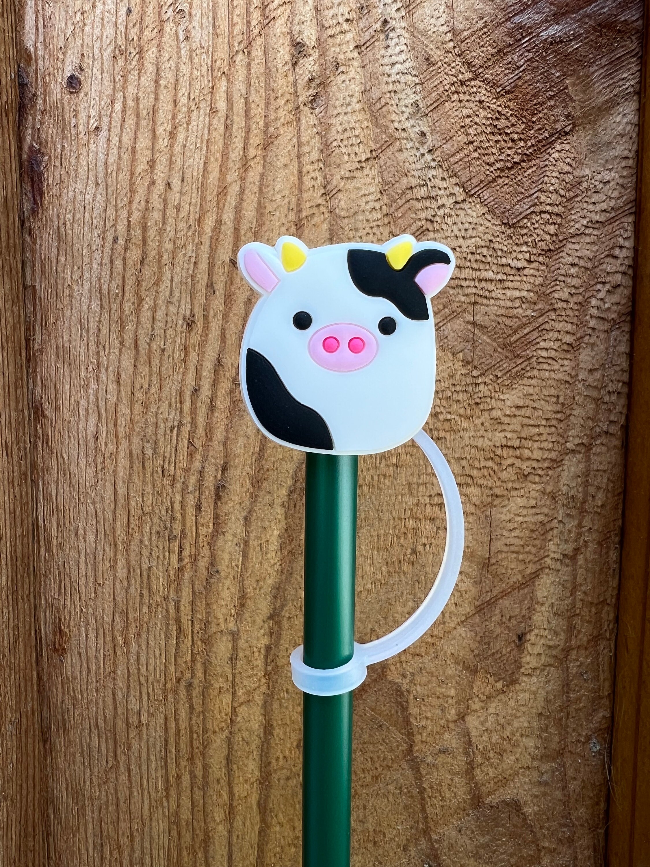 Cow Straw Toppers Stanley Straw Topper Stanley Cup Accessory Straw Cover  Cute Cow Pink Cow 
