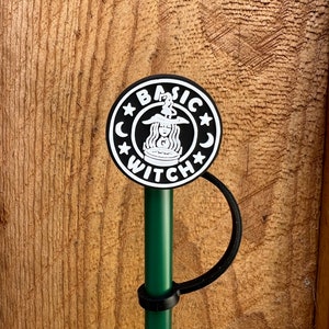 コーヒーラバー ストロートッパー | ベーシックウィッチ | 10mm スタンレー ストロートッパー | スタンレーカップアクセサリー | ストローカバー ハロウィン タンブラーアクセサリー