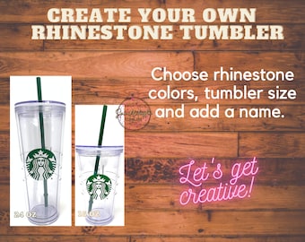 Custom Rhinestone Filled Tumbler  |  Rhinestone tumbler