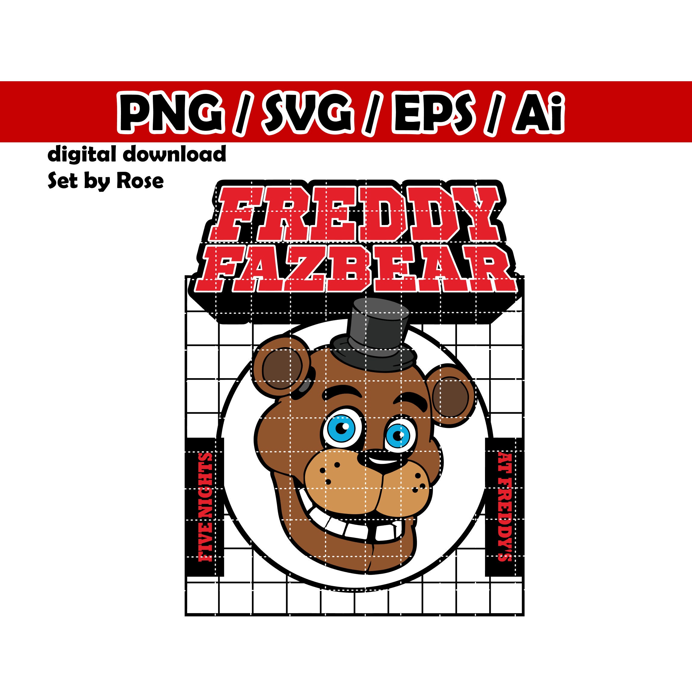 Fnaf Svg Five Nights Freddy Svg Freddy Svg Five (Instant Download) 