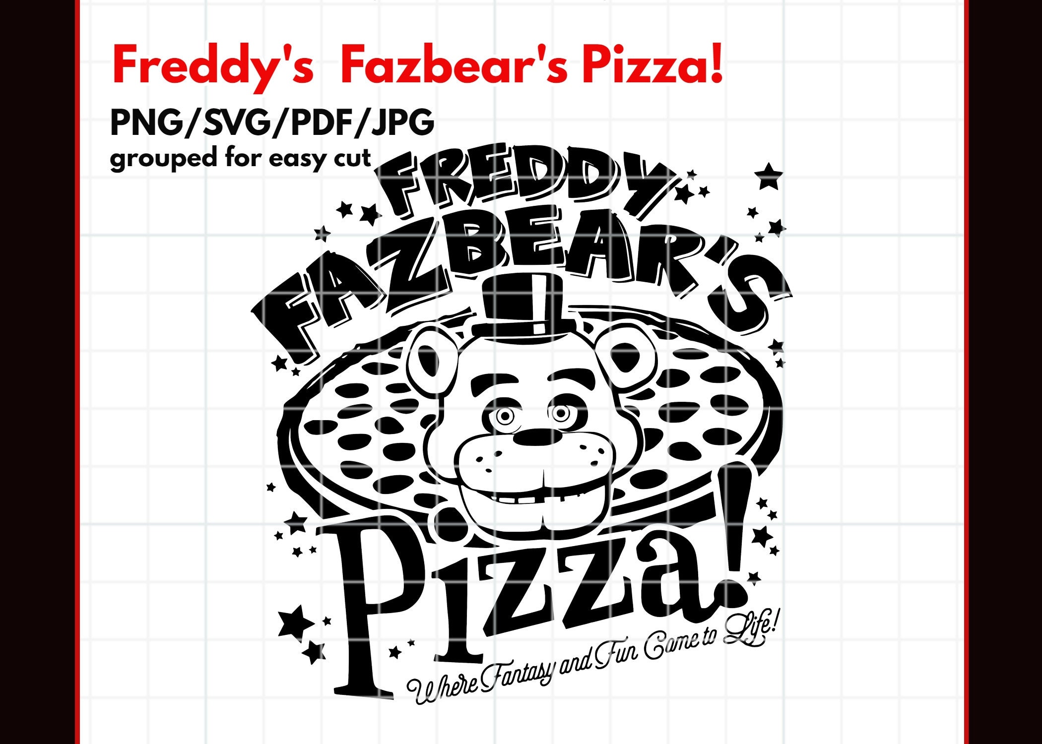 FNAF Freddy Fazbear Pizza Logo shirt design, Freddy Fazbear's